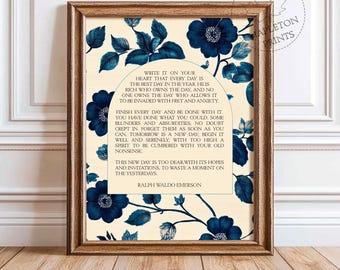 Ralph Waldo Emerson Quote Print: Inspirational Poem Wall Art (Digital Download