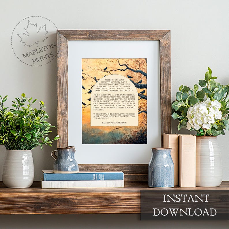 Motivational Quote Wall Art | Ralph Waldo Emerson | Write It on Your ...