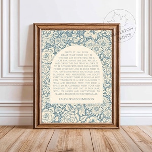 Ralph Waldo Emerson citattryck: Motiverande heminredning (digital nedladdning)