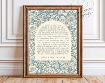 Ralph Waldo Emerson Quote Print: Motivational Home Decor (Digital Download)