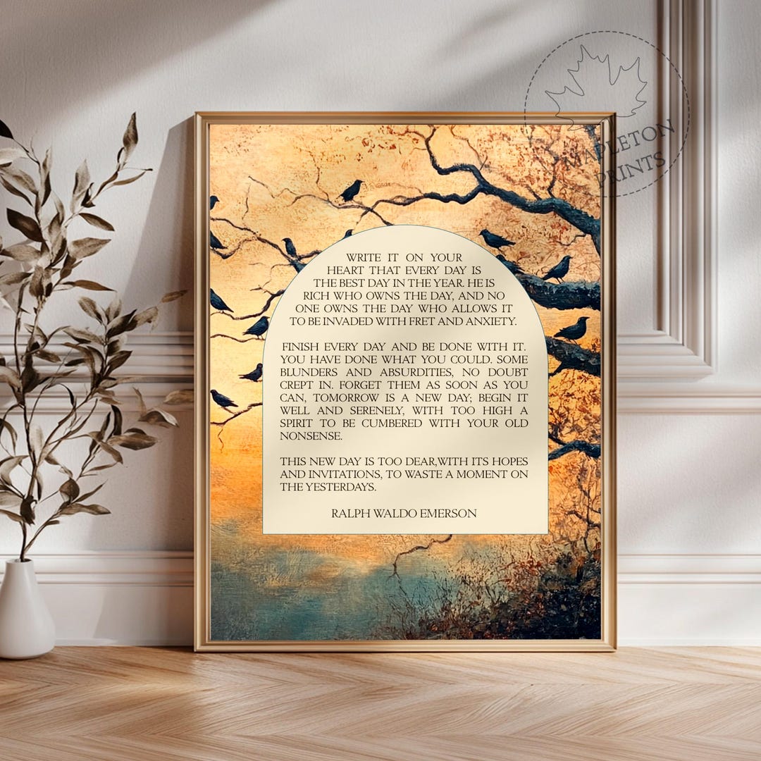 Motivational Quote Wall Art | Ralph Waldo Emerson | Write It on Your ...