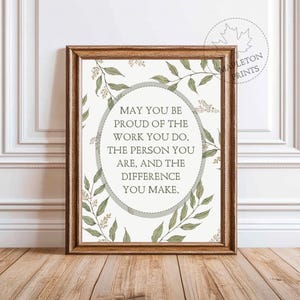 Inspirational Quote Printable Wall Art: Motivational Office Decor (Digital Download)