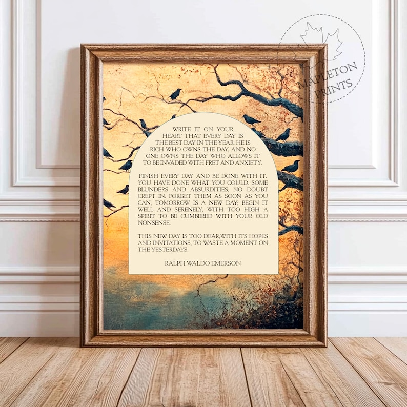 Motivational Quote Wall Art | Ralph Waldo Emerson | Write It on Your ...