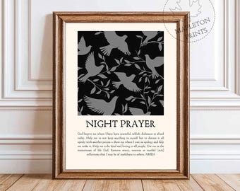 AA Night Prayer Printable: Recovery & Healing Wall Art (Digital Download)