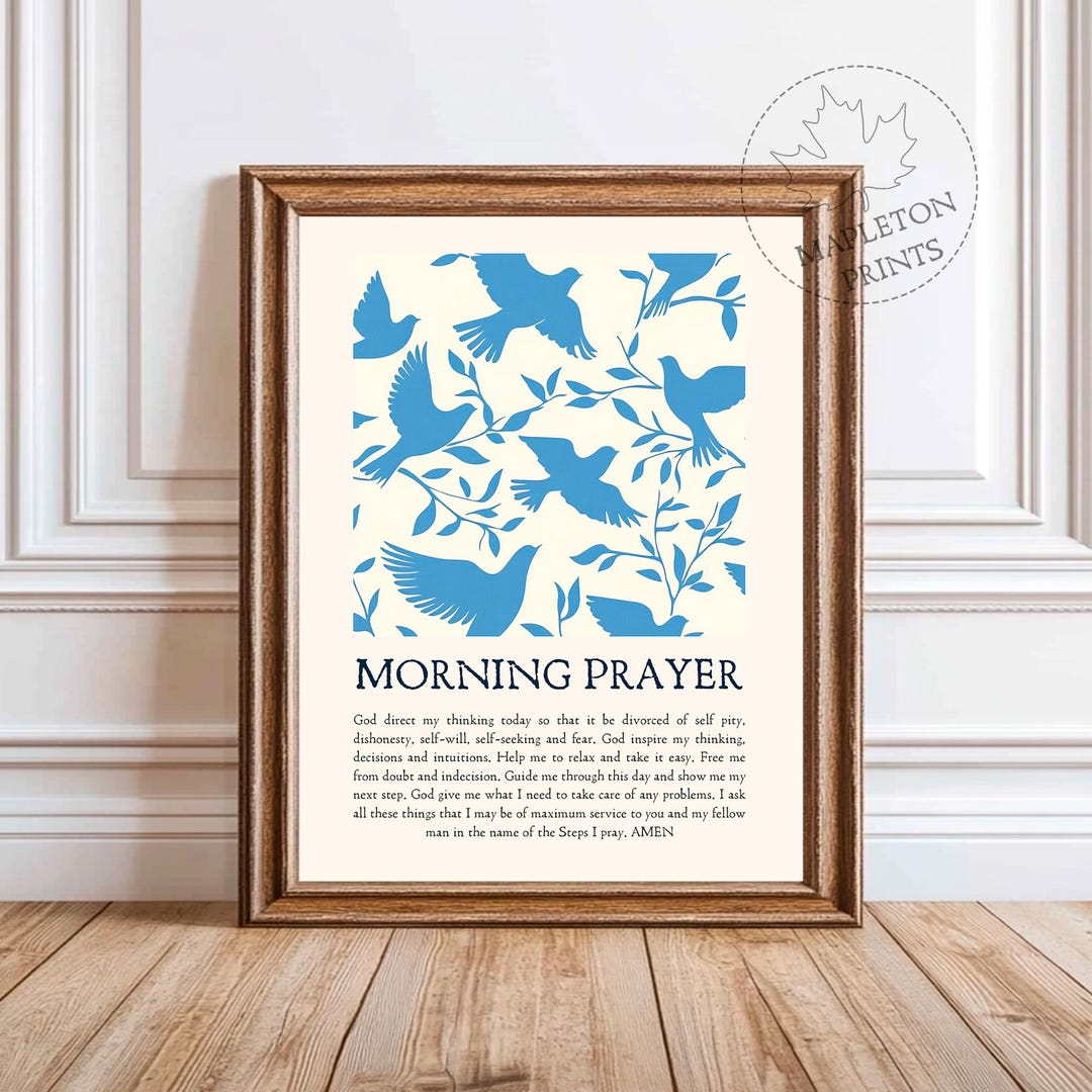 AA Morning Prayer Printable Alcoholics Anonymous Print | Recovery and ...