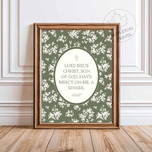 Jesus Prayer Printable, Orthodox Christian Wall Art, Poster, Digital Download