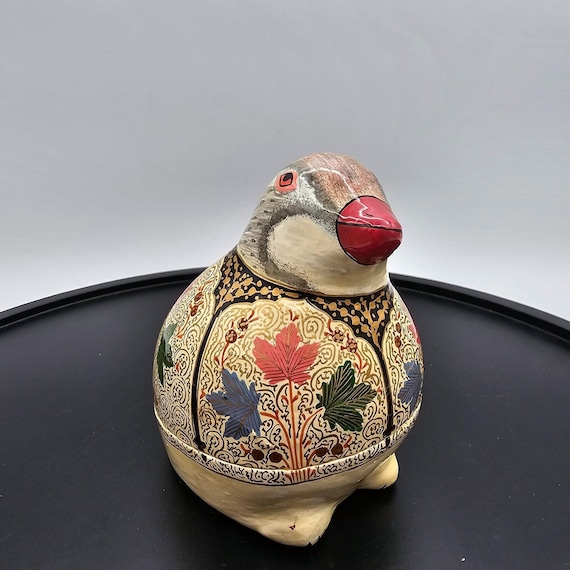 Hand Painted Quail Wooden Tricket Box - image 1