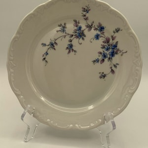 Bavaria Schirnding  213 Floral Plate Embossed Trim EUC NLA Germany