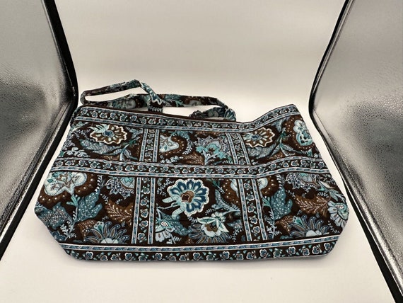 Vera Bradley Tote: Java Blue Paisley, Large Retir… - image 8