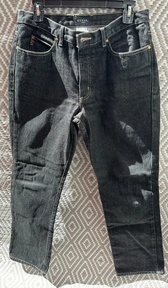 Guess Black Wash Mid Rise Men's Jeans 32 x L29 st… - image 1