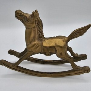 Brass Rocking Horse Vintage