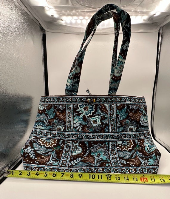Vera Bradley Tote: Java Blue Paisley, Large Retir… - image 4