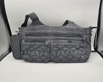 Lug Streetcar Quilted Shoulder Bag Heather Gray