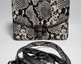 Aldo Faux Snakeskin Handbag with Crossbody Detachable Strap