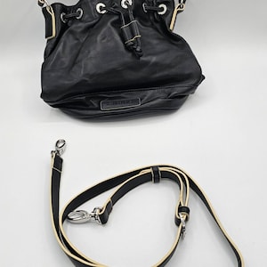 Vera Bradley Black Drawstring Crossbody Handbag