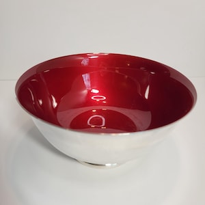 Reed and Barton Large 8 inch Red Enamel Bowl 104