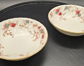 Minton Ancestral Set of 2 Small Fine Bone China Ceramic Porcelain Bowls