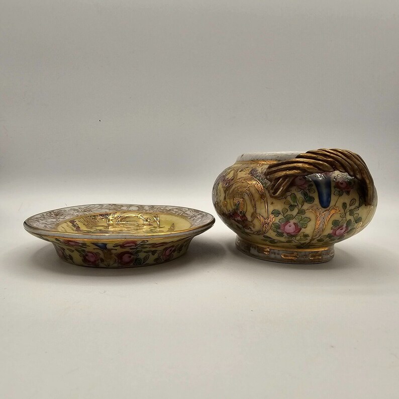 Vintage JUWC United Wilson Company 1897 Porcelain Bowl and Saucer Etsy