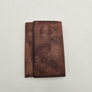 Buxton Leather Folding Key Case Wallet | Distressed Brown Organizer