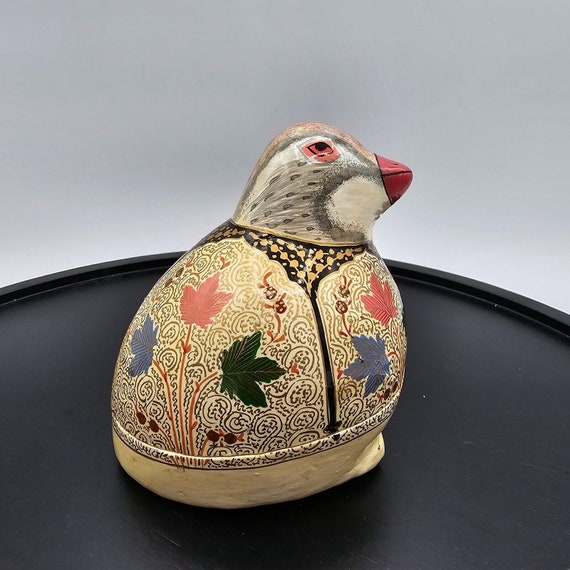 Hand Painted Quail Wooden Tricket Box - image 2