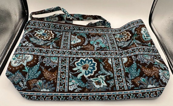 Vera Bradley Tote: Java Blue Paisley, Large Retir… - image 9