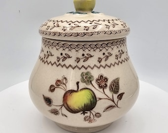 Johnson Bros Fruit Sampler Lidded Sugar Bowl