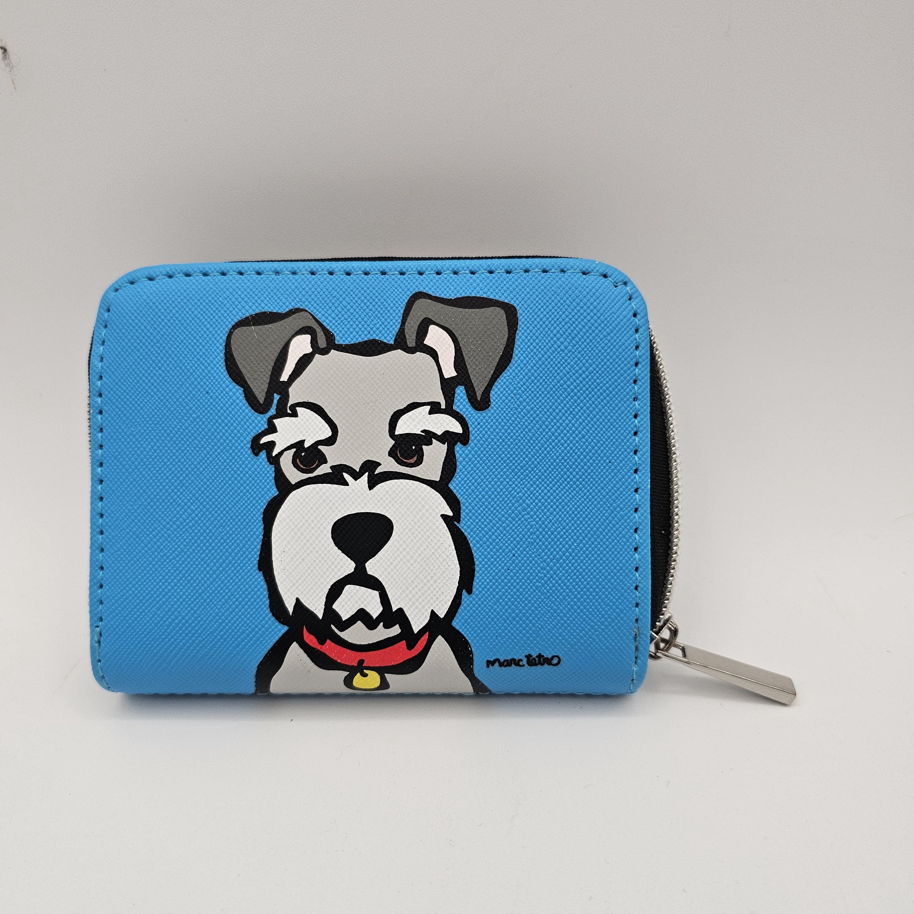 Marc Tetro Miniature Schnauzer Dog Mom Gift Set Mini Backpack Phone Wallet NWT Marc Tetro Schnauzer Blue Long Zipper Wallet - Annie  main image 2
