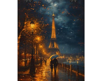 Aquarel Parijs, print Eiffeltoren, romantische muurkunst, idee verjaardagscadeau, poster Parijs, Europees stadsgezicht, cadeau voor koppels