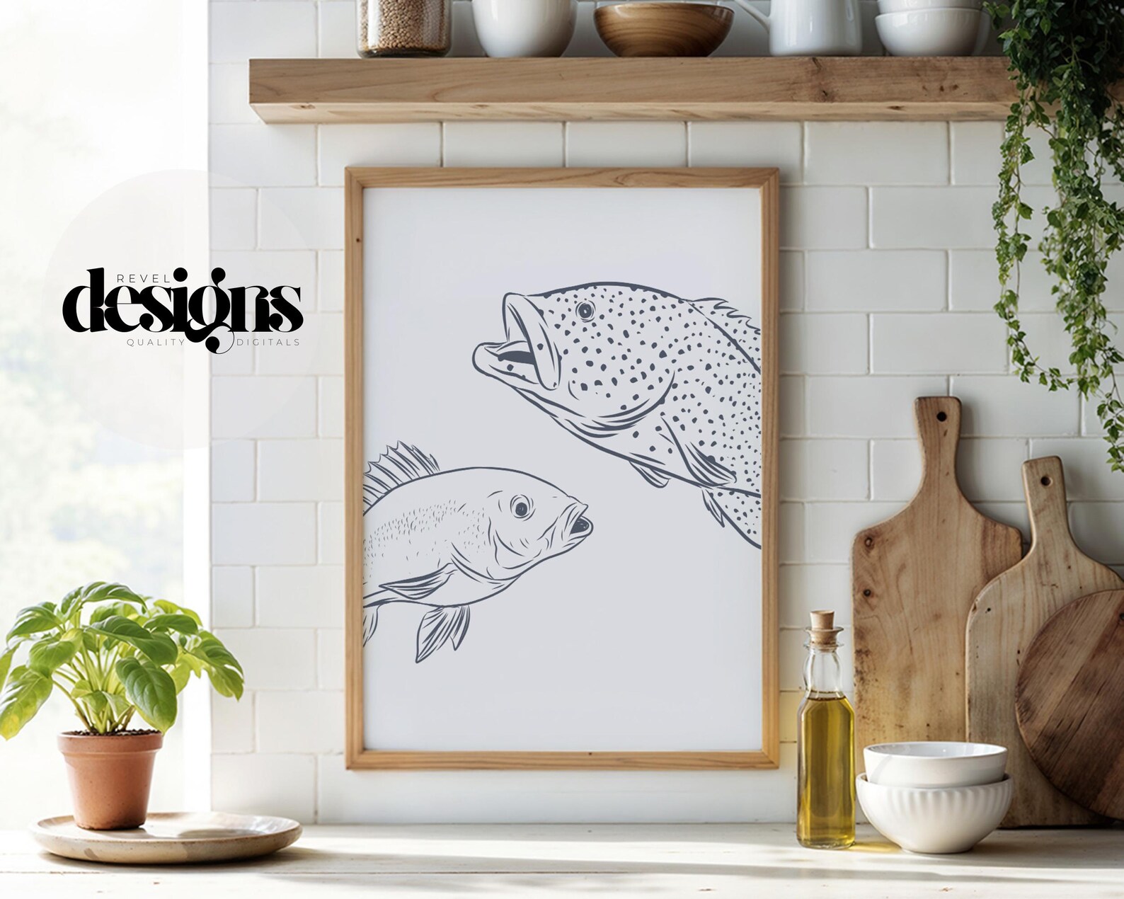Hand-drawn Fish Art Print: Coastal Nautical Decor (digital Download) - Etsy