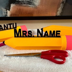 Teacher 3D Pencil Name Plate
