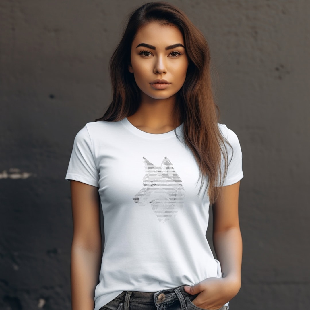 Wolf ASCII Letter Art Tshirt Etsy