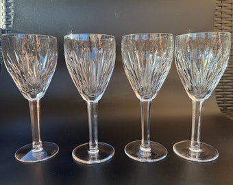 Beautiful Set of 4 WATERFORD CRYSTAL Carina Claret Wine Glasses, Crafted In Ireland, Pristine Condition, Collectibles