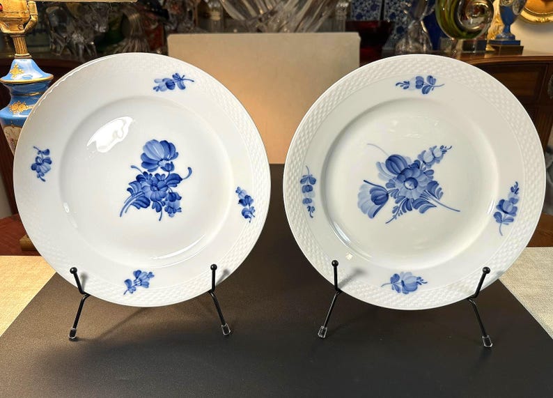 Royal Copenhagen Braided Blue Flowers 10" Dinner Plate