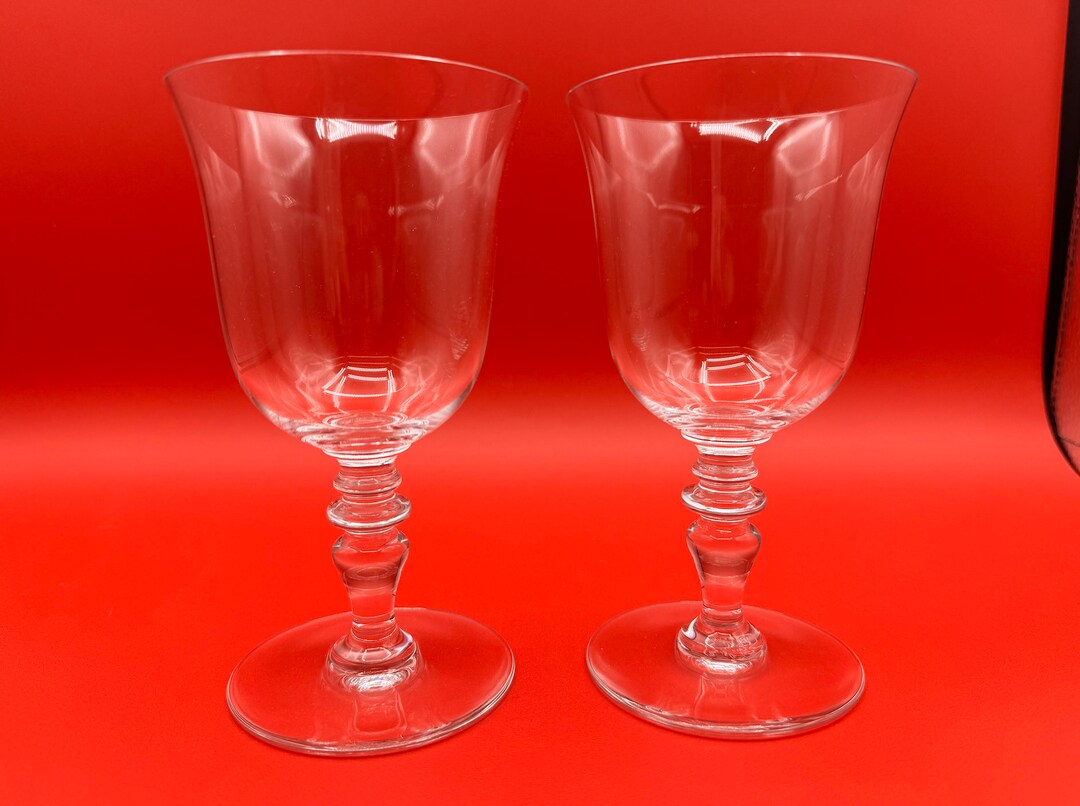 RARE Set of 2 Stunning BACCARAT Provence Hand Blown Crystal Wine