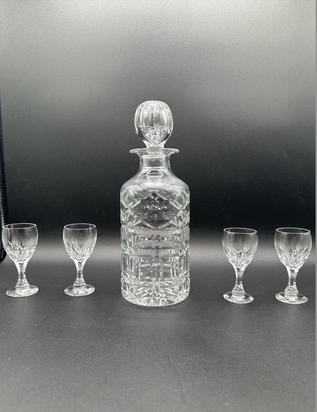 Mid-century Modern Crystal Decanter Set: Signed Cordial  Mid-Century Modern Cordial Decanter main image 0