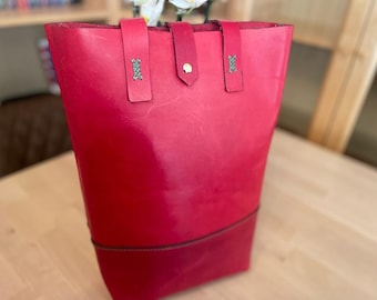 Handmade Real Leather Tote Bag