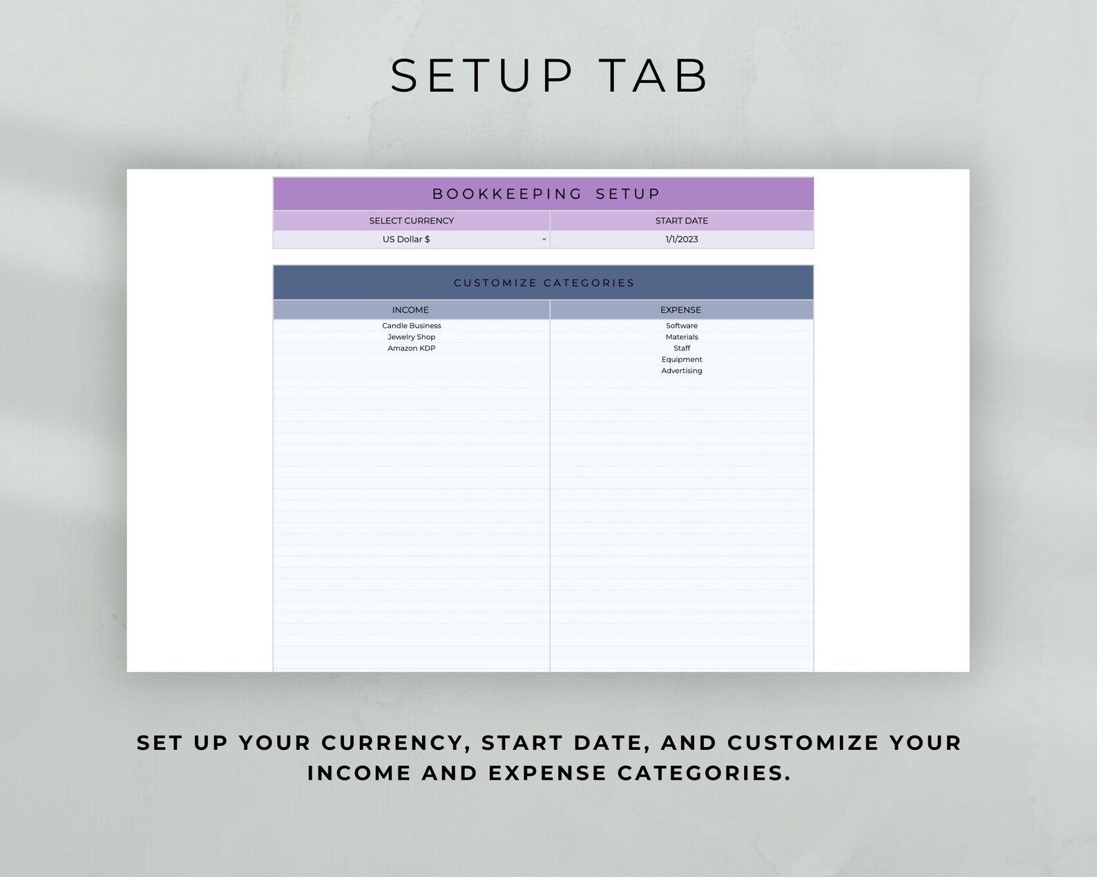 Small Business Bookkeeping Spreadsheet, Excel Budget Template, Google ...