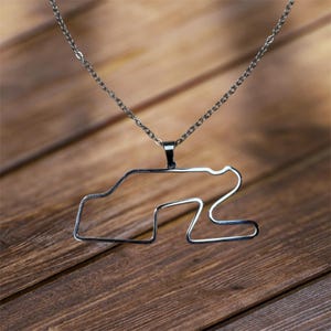 Watkins Glen Circuit Pendant Necklace Gold/Silver with Chain