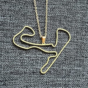 Circuit Zandvoort Racing Pendant Necklace Gold/Silver with Chain