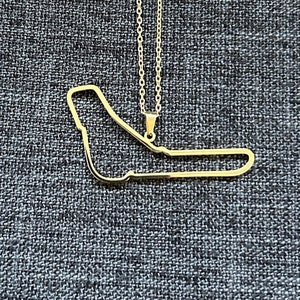 Autodromo Nationals Monza Racing Pendant Necklace Gold/Silver with Chain