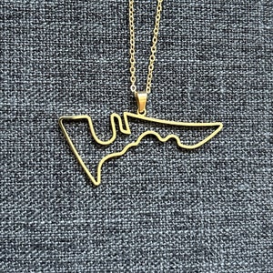 Circuit of the Americas Pendant Necklace Gold/Silver with Chain