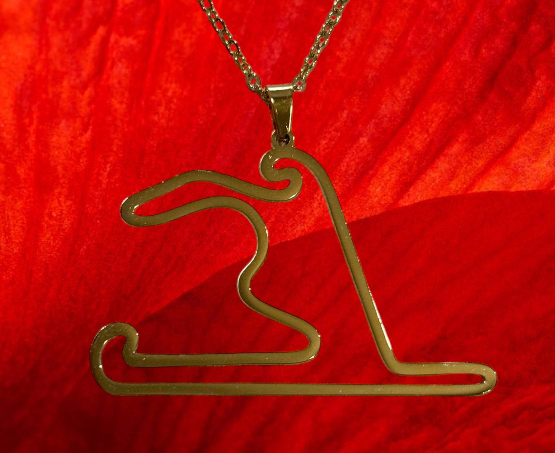 Shanghai International Circuit Pendant Necklace Gold/Silver with Chain