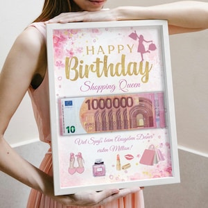 Regalo de cumpleaños dinero regalo vale de compras hija I dinero envolviendo regalo cumpleaños idea de regalo de último minuto I descarga instantánea