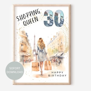 Birthday gift 30th birthday cash gift shopping voucher wife girlfriend daughter money wrapping gift gift idea I DIY Download