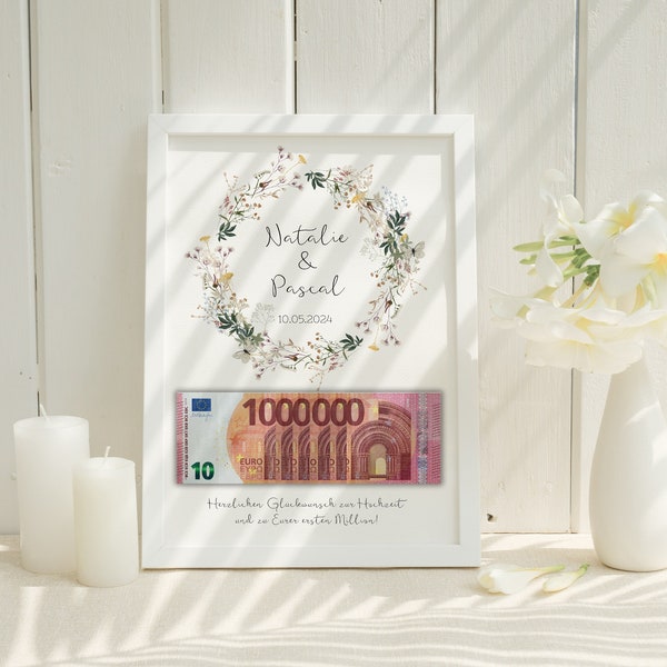 Wedding cash gift I Your first million I Personalized I DIY wedding gifts money I Digital PDF download