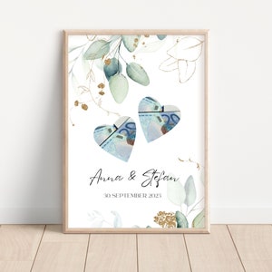 Regalo de Dinero Corazón de Boda I Personalizado I Regalos de Boda DIY Dinero I Descarga Digital PDF