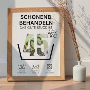 Geldcadeau 45e verjaardagscadeau verjaardagsgeld creatieve verpakking grappige DIY verjaardagscadeau I PDF instant download print jezelf uit