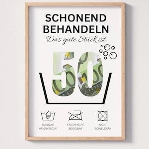 Geldgeschenk 50. Geburtstag Frau Mann 1975 Geschenk Geburtstag Geld lustig DIY Geburtstagsgeschenk PDF sofort Download zum selber ausdrucken