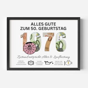 Geldcadeau voor de 50e verjaardag van een man - direct downloaden - grappig DIY verjaardagscadeau-idee | PDF downloaden - zelf printen afbeelding 4