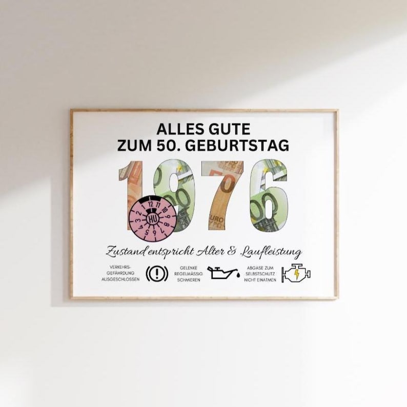Geldgeschenk 50. Geburtstag Mann sofort Download Geschenk Geburtstag Geld lustig DIY Geburtstagsgeschenk I PDF Download selber ausdrucken Bild 4